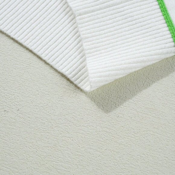 Multicolor Casual Women's Stripe Pattern Batwing 3/4 Sleeve Loose Sweater - Picture 8 of 9